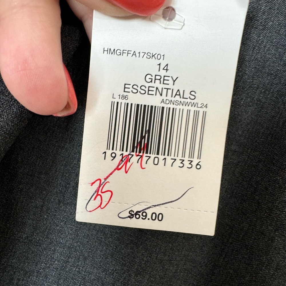 NWT RETAIL:  $69 THE LIMITED   GRAY  OFFICE/CAREER SKIRT  SIZE: 14    #Z - Picture 8 of 8